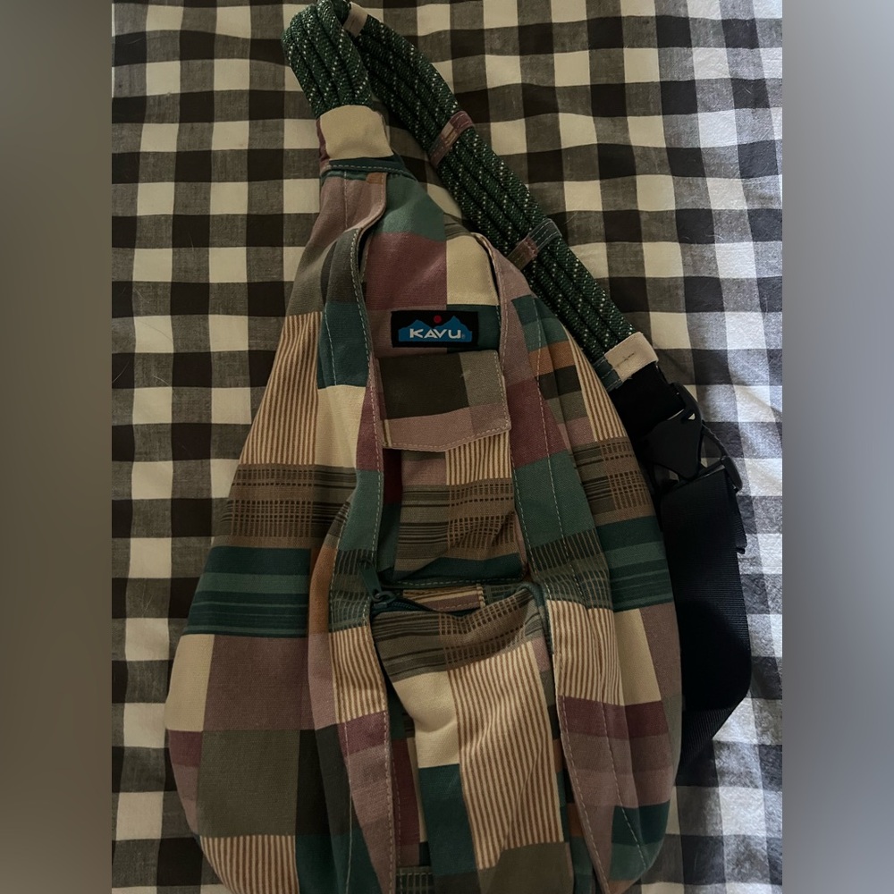 Kavu Multicolor Plaid Sling Bag